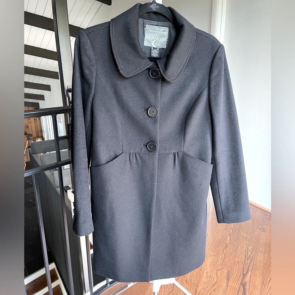 Mac & Jac Women’s Black Car Coat Jacket
